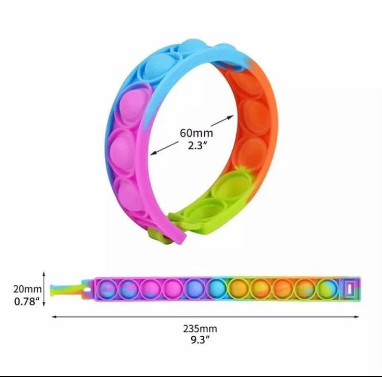 Press Bubble Wrist Band, Pop Bracelet Fidget Toy, Colorful Silicon Bracelet For Kids Press Bubble Wrist Band, Pop Bracelet Fidget Toy, Colorful Silicon Bracelet For Kids